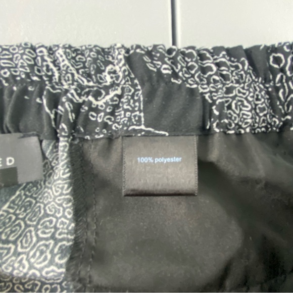 The Limited leopard cat black & white print wide leg pant, M - Picture 10 of 15